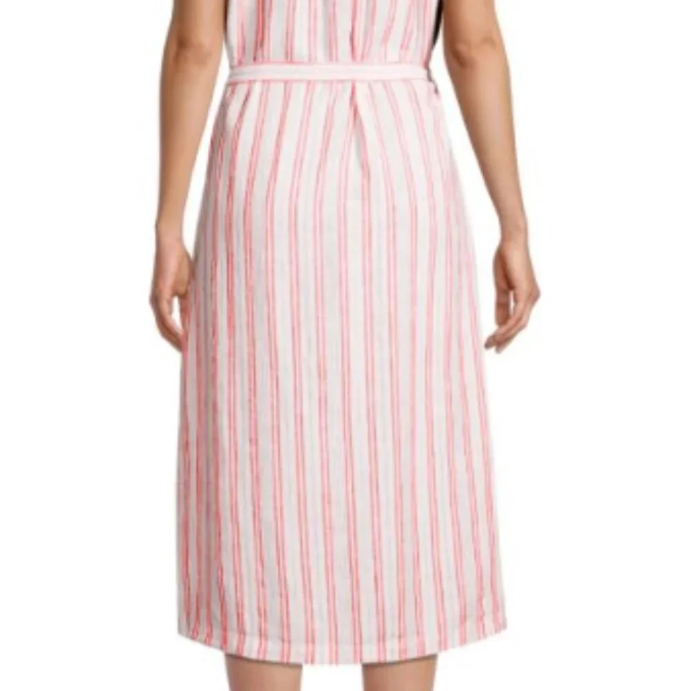 Birds of Paradis Astrid Striped Linen Button-Down Dress Size XS - Picture 2 of 9